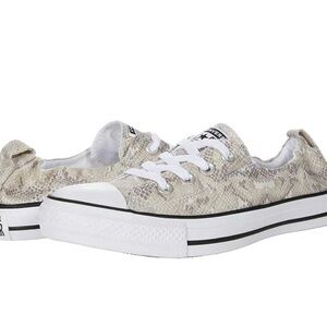 Converse Chuck Taylor ShorelineLow Top Snake-Print Canvas Sneakers - White/Beige